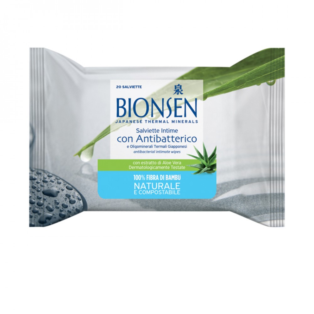 BIONSEN Intimate wipes from natural fibres Bamboo and Aloe