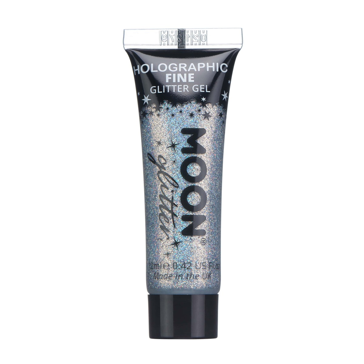 MOON CREATIONS G1 HOLOGRAPHIC FINE GLITTER GEL SILVER 12ml