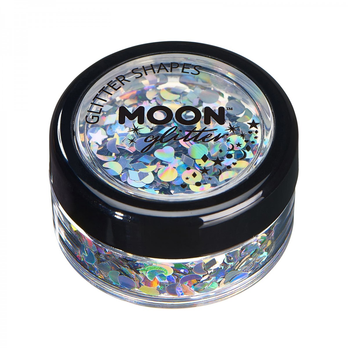 MOON CREATIONS G31 HOLOGRAPHIC GLITTER SHAPES SILVER 3g