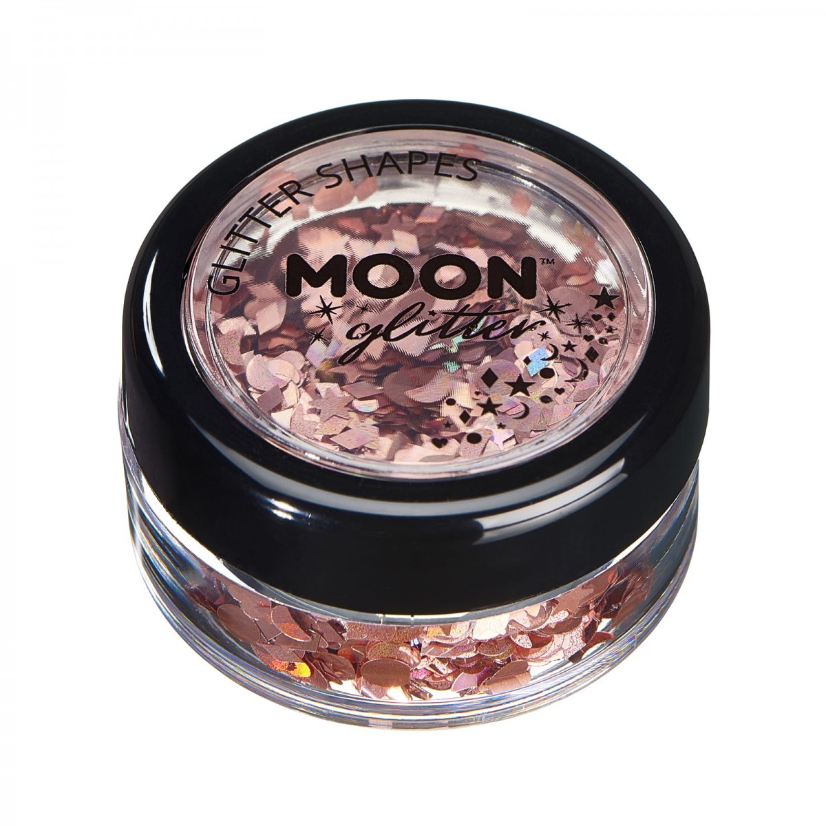 MOON CREATIONS G31 HOLOGRAPHIC GLITTER SHAPES ROSE GOLD 3g