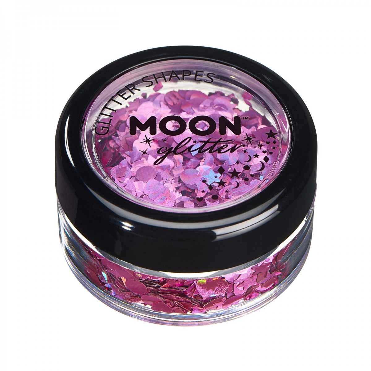 MOON CREATIONS G31 HOLOGRAPHIC GLITTER SHAPES PINK 3g