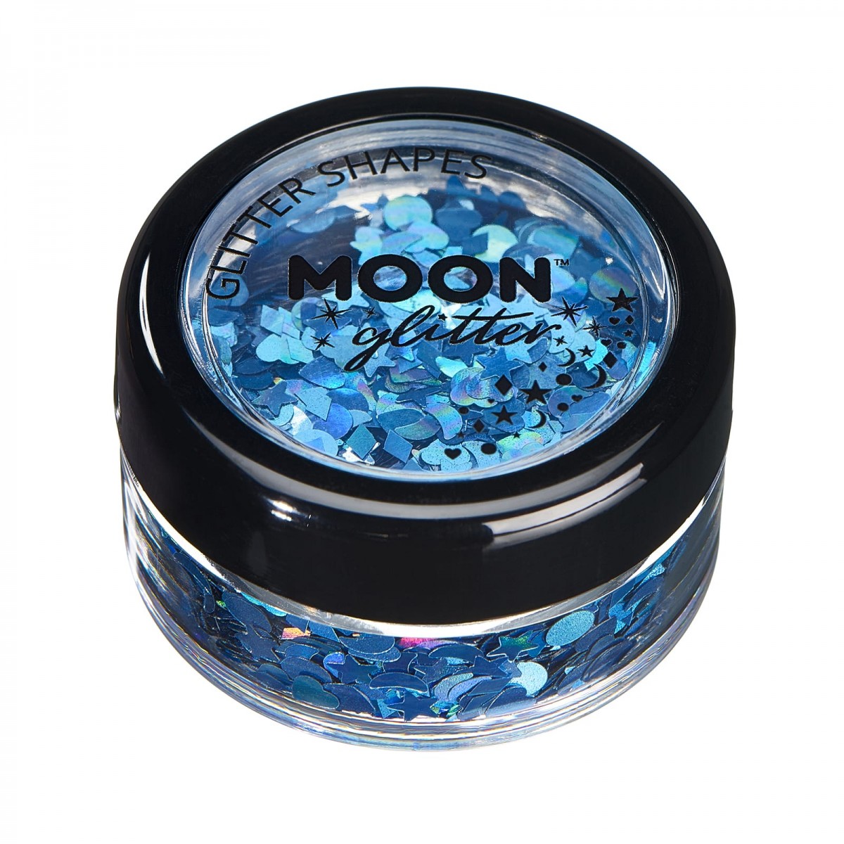 MOON CREATIONS G31 HOLOGRAPHIC GLITTER SHAPES BLUE 3g